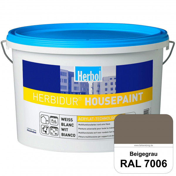 Herbidur Housepaint (RAL 7006 Beigegrau) seidenmatte Reinacrylat-Fassadenfarbe
