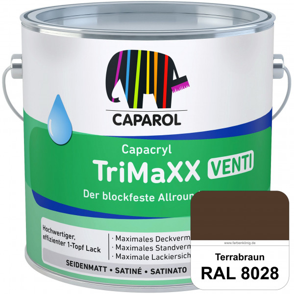 Capacryl TriMaXX Venti (RAL 8028 Terrabraun) Der blockfeste Allrounder für Fenster & Türen