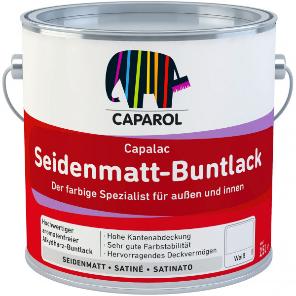 Capalac Seidenmatt-Buntlack (B-Ware) - 0,75 Liter (RAL 9006 Weißaluminium)