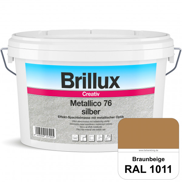 Creativ Metallico 76 (RAL 1011 Braunbeige) Effektspachtelmasse für Oberflächen mit metallischer Opti