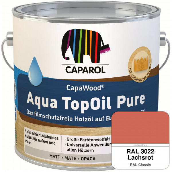 CapaWood® AquaTopOil Pure (RAL 3022 Lachsrot) - ersetzt CapaGreen Holz-Öl Aqua