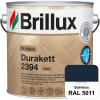 2K-Aqua Durakett 2394 (RAL 5011 Stahlblau) Wasserbasierter 2K-Versiegelung für Parkettfußböden, Diel