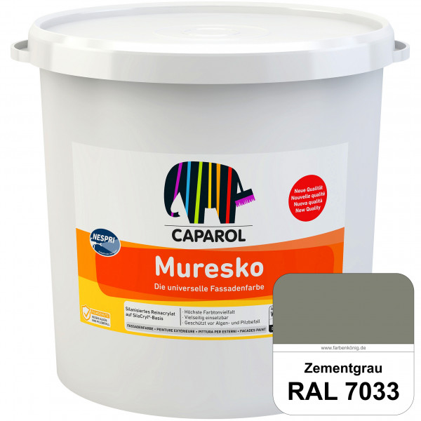 Muresko Nespri (R 30) (RAL 7033 Zementgrau) Silanisierte Reinacrylat-Fassadenfarbe auf SilaCryl®-Bas