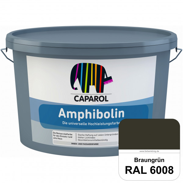 Amphibolin (RAL 6008 Braungrün) Universalfarbe auf Reinacrylbasis innen & außen