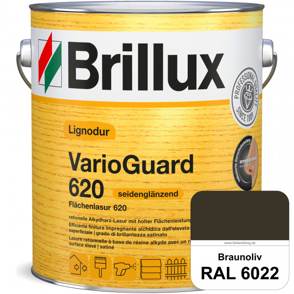Lignodur VarioGuard 620 (Flächenlasur 620) RAL 6022 Braunoliv