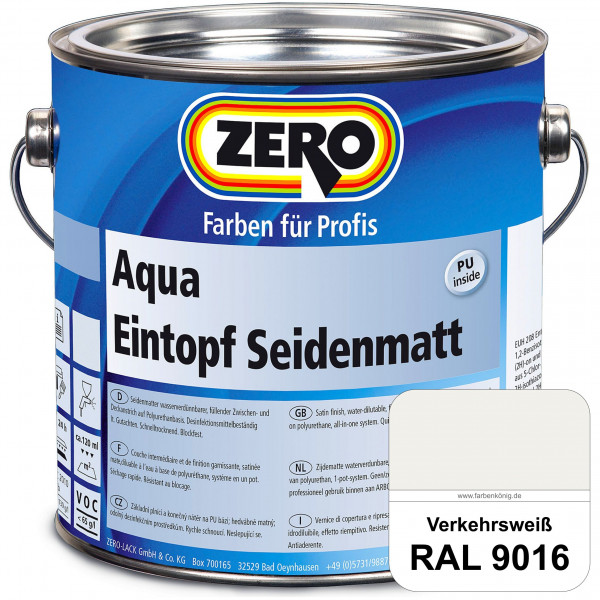 Aqua Eintopf Seidenmatt (RAL 9016 Verkehrsweiß)