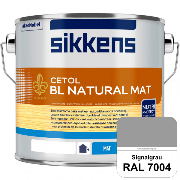 Cetol BL Natural Mat (RAL 7004 Signalgrau) Matte, wasserverdünnnbare Dünnschichtlasur