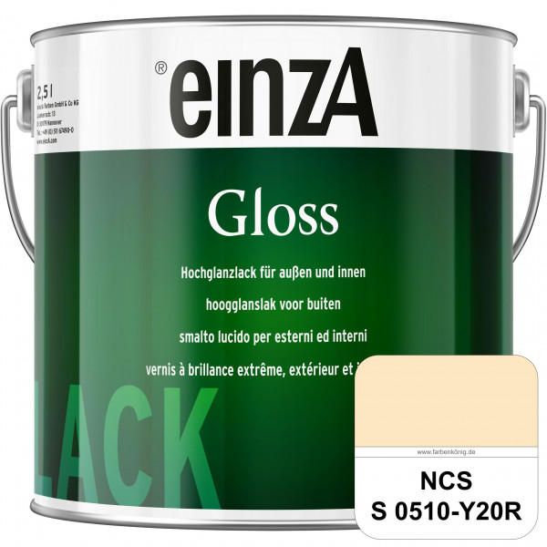 einzA Gloss (NCS S 0510-Y20R) Hochwertiger Alkydharzlack in Premium-Qualität, hochglänzend.