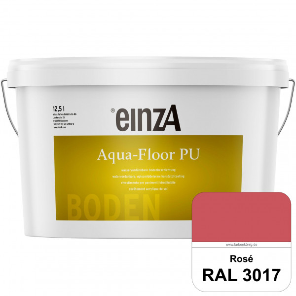 einzA Aqua-Floor PU (RAL 3017 Rosa) seidenglänzender Acryl-PU-Bodenbeschichtung