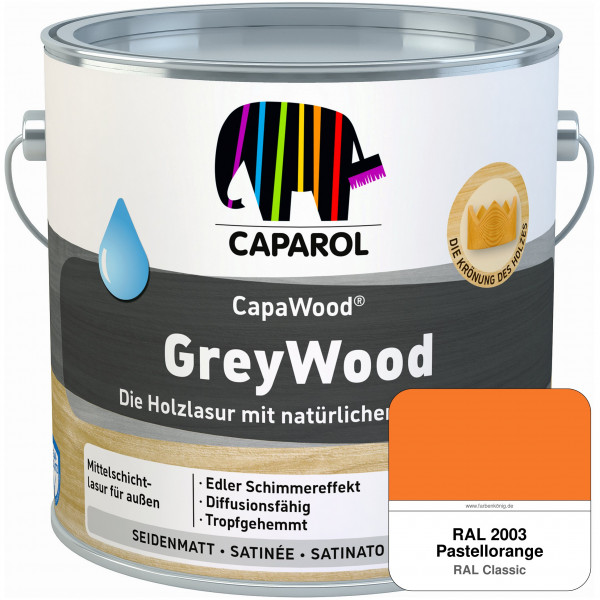 CapaWood® GreyWood (RAL 2003 Pastellorange) - ersetzt Capadur GreyWood