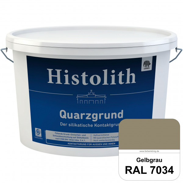 Histolith Quarzgrund (RAL 7034 Gelbgrau) füllende, strukturegalisierende und schwundrißverschlämmend