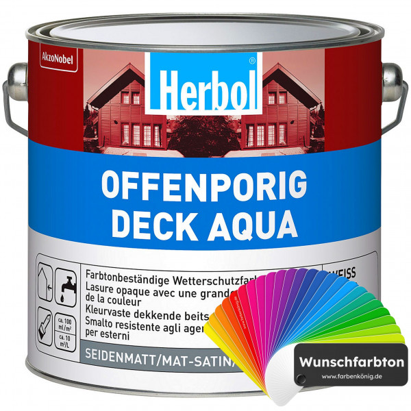 Offenporig-Deck Aqua (Wunschfarbton)