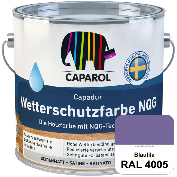 Capadur Wetterschutzfarbe NQG (RAL 4005 Blaulila) Holzfarbe mit NQG-Technologie wasserbasiert für au