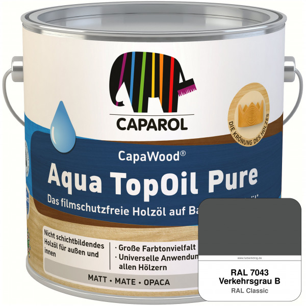 CapaWood® AquaTopOil Pure (RAL 7043 Verkehrsgrau B) - ersetzt CapaGreen Holz-Öl Aqua