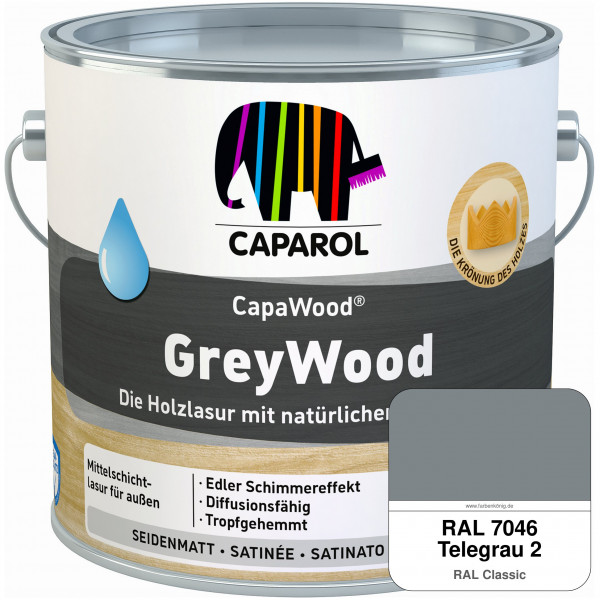 CapaWood® GreyWood (RAL 7046 Telegrau 2) - ersetzt Capadur GreyWood