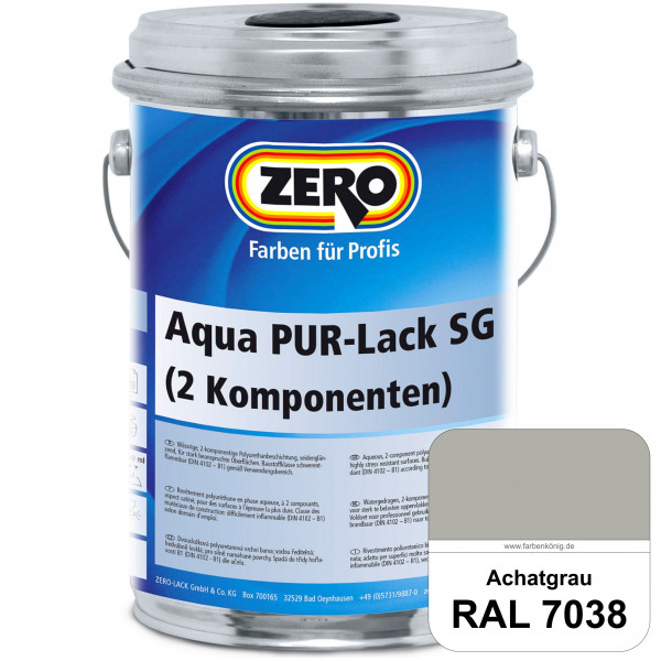 Aqua PUR-Lack SG inkl. Härter (RAL 7038 Achatgrau)