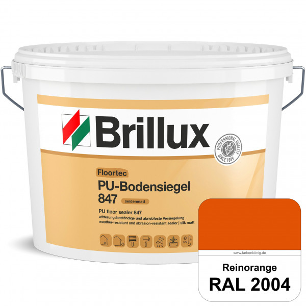Floortec PU-Bodensiegel ELF 847 (RAL 2004 Reinorange) seidenmatt, witterungsbeständig, außen & innen