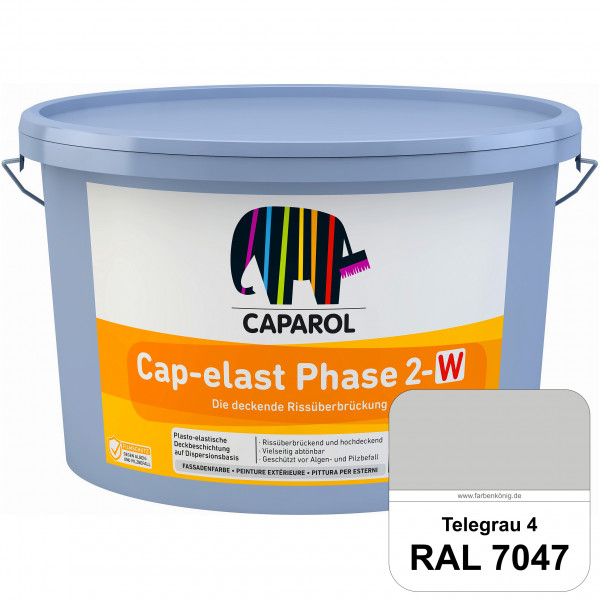 Cap-elast Phase 2-W (RAL 7047 Telegrau 4) elastisches Beschichtungssystem für die Sanierung gerissen