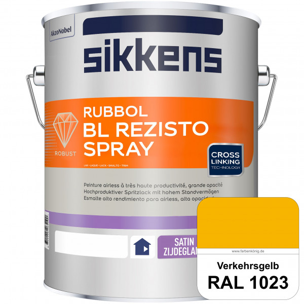 Rubbol BL Rezisto Spray (RAL 1023 Verkehrsgelb) Hochwertiger, strapazierfähiger Airlesslack für (inn