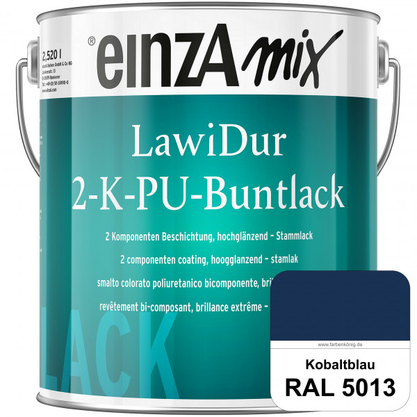 einzA LawiDur 2-K-PU-Buntlack - Hochglanz (RAL 5013 Kobaltblau)