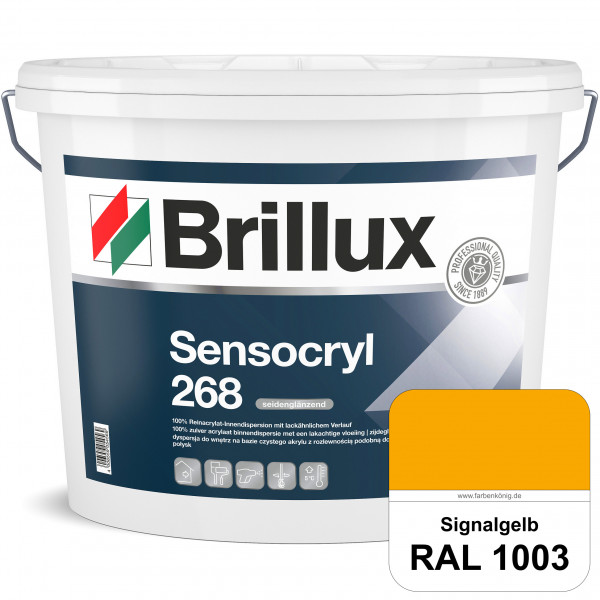Sensocryl ELF 268 (RAL 1003 Signalgelb) hochwertige seidenglänzende & strapazierfähige Reinacrylat-I