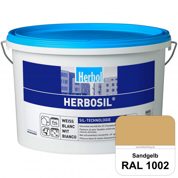 Herbosil (RAL 1002 Sandgelb) streiflichtunempfindliche siliconharzverstärkte Fassadenfarbe