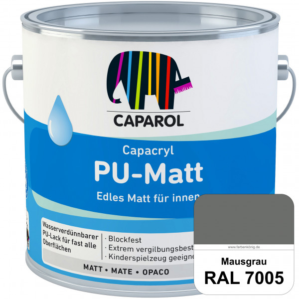 Capacryl PU-Matt (RAL 7005 Mausgrau) tuchmatter & wasserbasierter Lack
