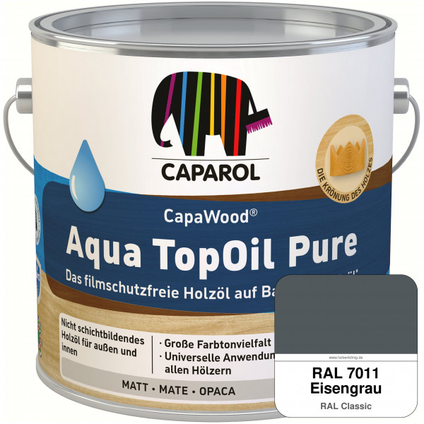 CapaWood® AquaTopOil Pure (RAL 7011 Eisengrau) - ersetzt CapaGreen Holz-Öl Aqua