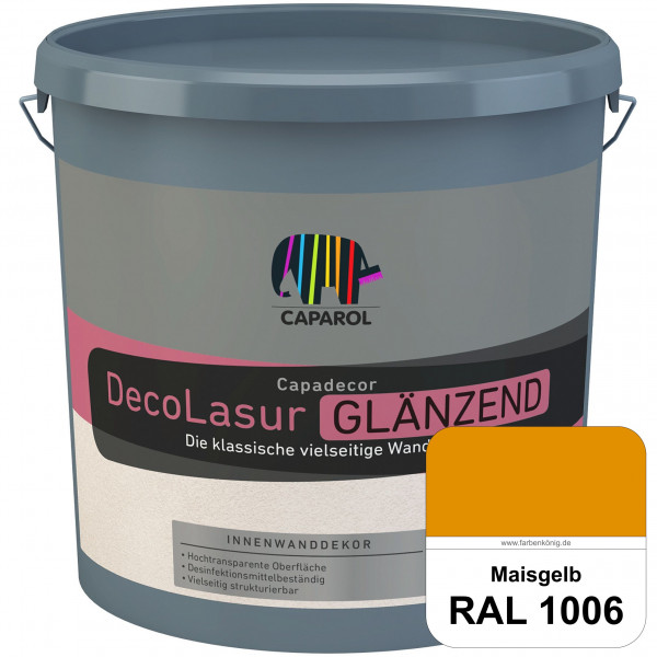 Capadecor DecoLasur Glänzend (RAL 1006 Maisgelb) Glänzende Lasurfarbe auf Dispersionsbasis (innen)