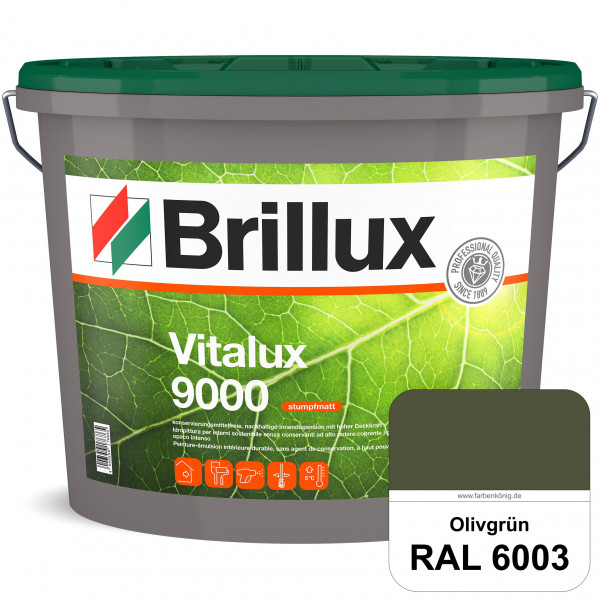 Vitalux 9000 (RAL 6003 Olivgrün) konservierungsmittelfreie Innendispersion für Kinder- & Schlafzimme