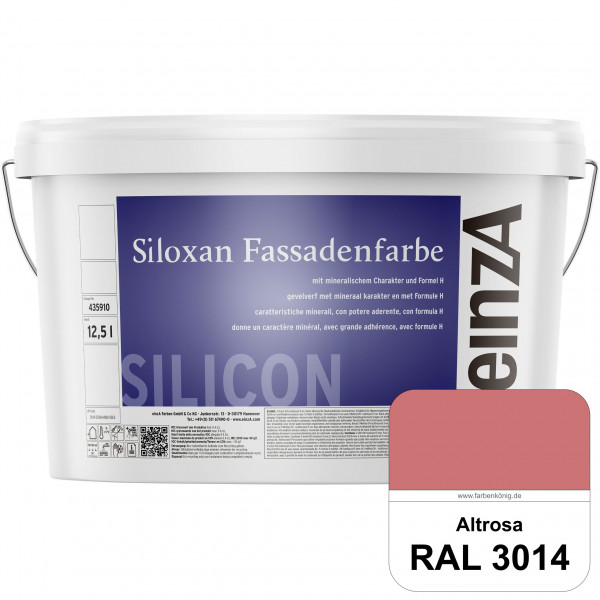 einzA Siloxan Fassadenfarbe (RAL 3014 Altrosa) Siliconvergütete Fassadenfarbe