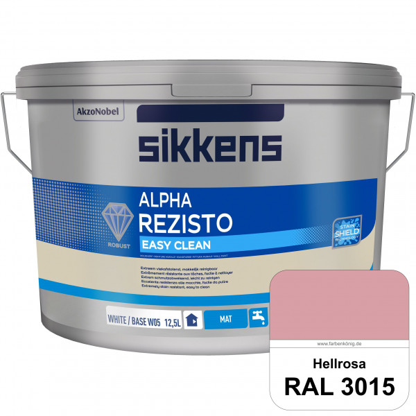 Alpha Rezisto Easy Clean (RAL 3015 Hellrosa) Extrem widerstandsfähige & matte Innenfarbe
