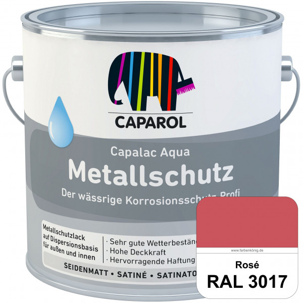Capalac Aqua Metallschutz (RAL 3017 Rosa) wasserbasierter Korrosionsschutz für Stahl & verzinkten St