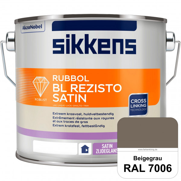 Rubbol BL Rezisto Satin (RAL 7006 Beigegrau) seidenglänzender und strapazierfähiger Lack (wasserbasi