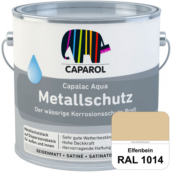 Capalac Aqua Metallschutz (RAL 1014 Elfenbein) wasserbasierter Korrosionsschutz für Stahl & verzinkt