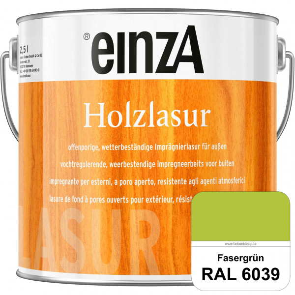 einzA Holzlasur (RAL 6039 Fasergrün) Offenporige Imprägnierlasur für Außen-Holzbauteile