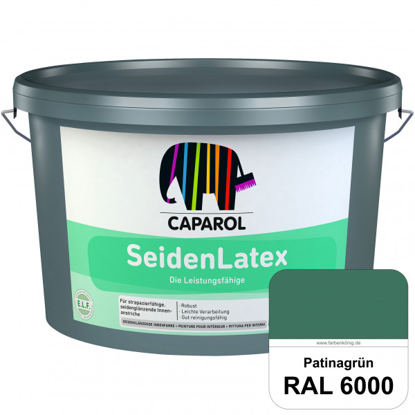 SeidenLatex ELF (RAL 6000 Patinagrün) strapazierfähige, scheuerbeständige und seidenmatte Latexfarbe