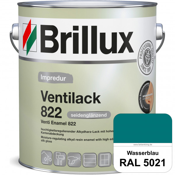 Impredur Ventilack 822 (RAL 5021 Wasserblau) Seidenglanzlack (lösemittelhaltig) Fenster & Türen inne