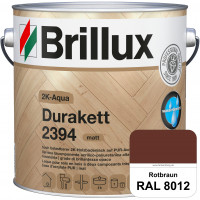 2K-Aqua Durakett 2394 (RAL 8012 Rotbraun) Wasserbasierter 2K-Versiegelung für Parkettfußböden, Diele