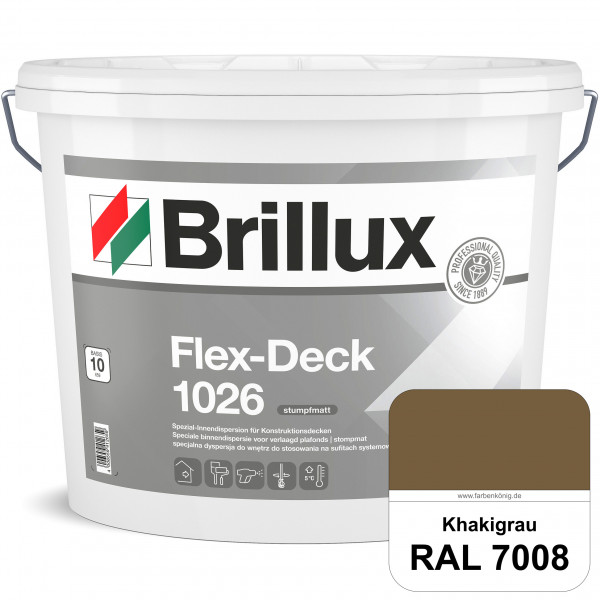 Flex-Deck ELF 1026 (RAL 7008 Khakigrau) Hochwertige Innendispersion für Decken mit Installationen &