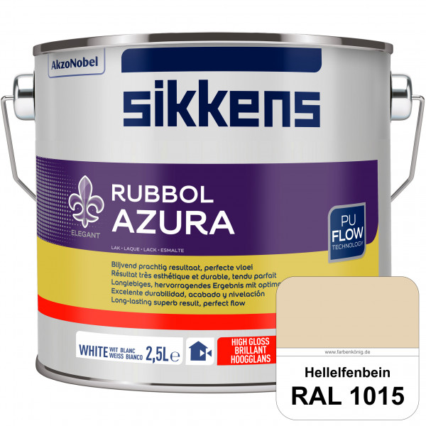 Rubbol Azura (RAL 1015 Hellelfenbein) hochglänzender Lack (löselmittelhaltig) innen & außen
