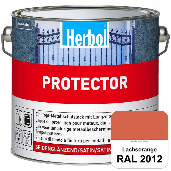 Protector (RAL 2012 Lachsorange) Seidenglänzende Spezialbeschichtung für Eisen- und NE-Metalle (auße