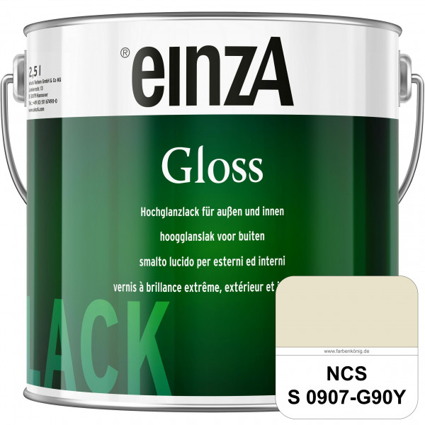 einzA Gloss (NCS S 0907-G90Y) Hochwertiger Alkydharzlack in Premium-Qualität, hochglänzend.
