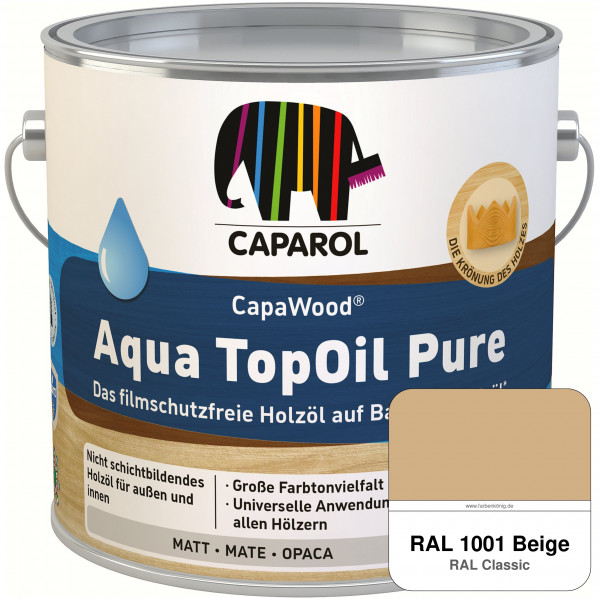CapaWood® AquaTopOil Pure (RAL 1001 Beige) - ersetzt CapaGreen Holz-Öl Aqua