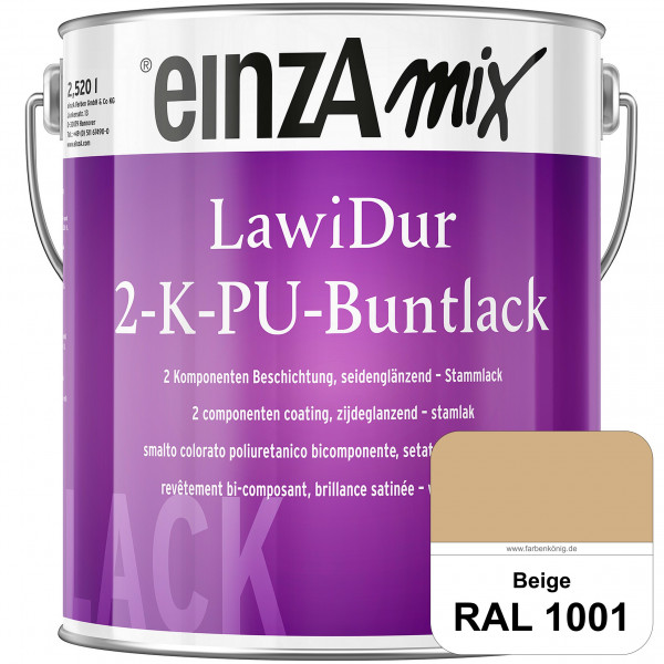 einzA LawiDur 2-K-PU-Buntlack - Seidenglanz (RAL 1001 Beige)