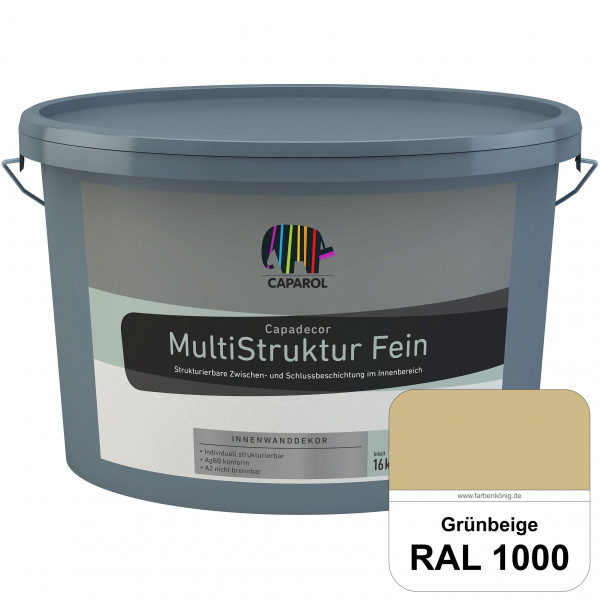 Capadecor MultiStruktur fein (RAL 1000 Grünbeige) quarzgefüllte Zwischen- und Schlußbeschichtung in