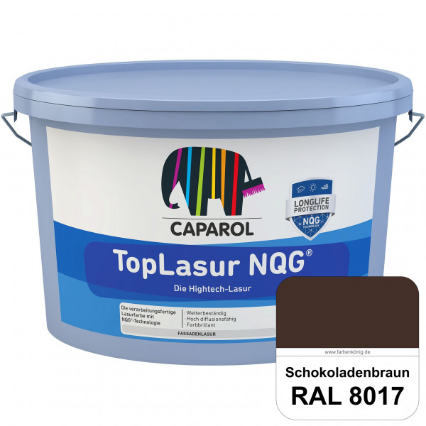 TopLasur NQG® (RAL 8017 Schokoladenbraun) Verarbeitungsfertige Lasur auf Basis der Nano-Quarz-Gitter
