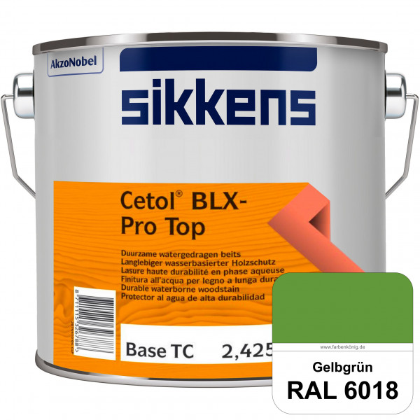 Cetol BLX-Pro Top (RAL 6018 Gelbgrün) Seidenglänzende & wasserdampfdurchlässige Dickschichtlasur auß