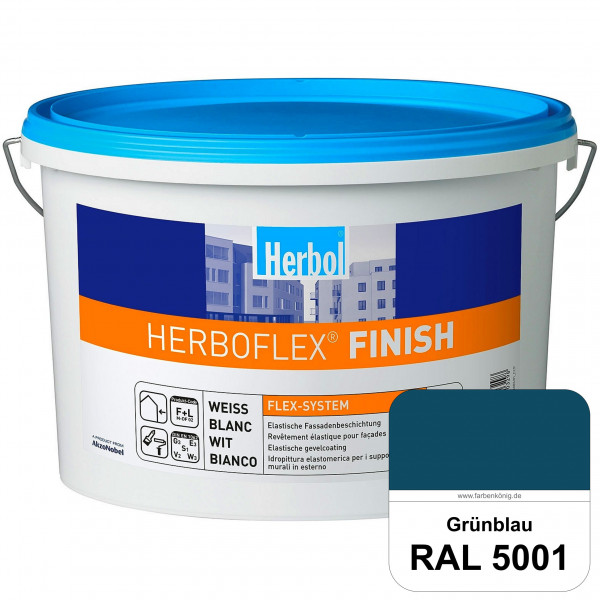 Herboflex Finish Matt (RAL 5001 Grünblau) Matte, systemgerechte Fassadenfarbe zur Risssanierung