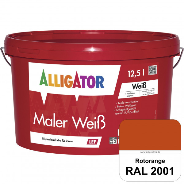Maler Weiß LEF (RAL 2001 Rotorange)